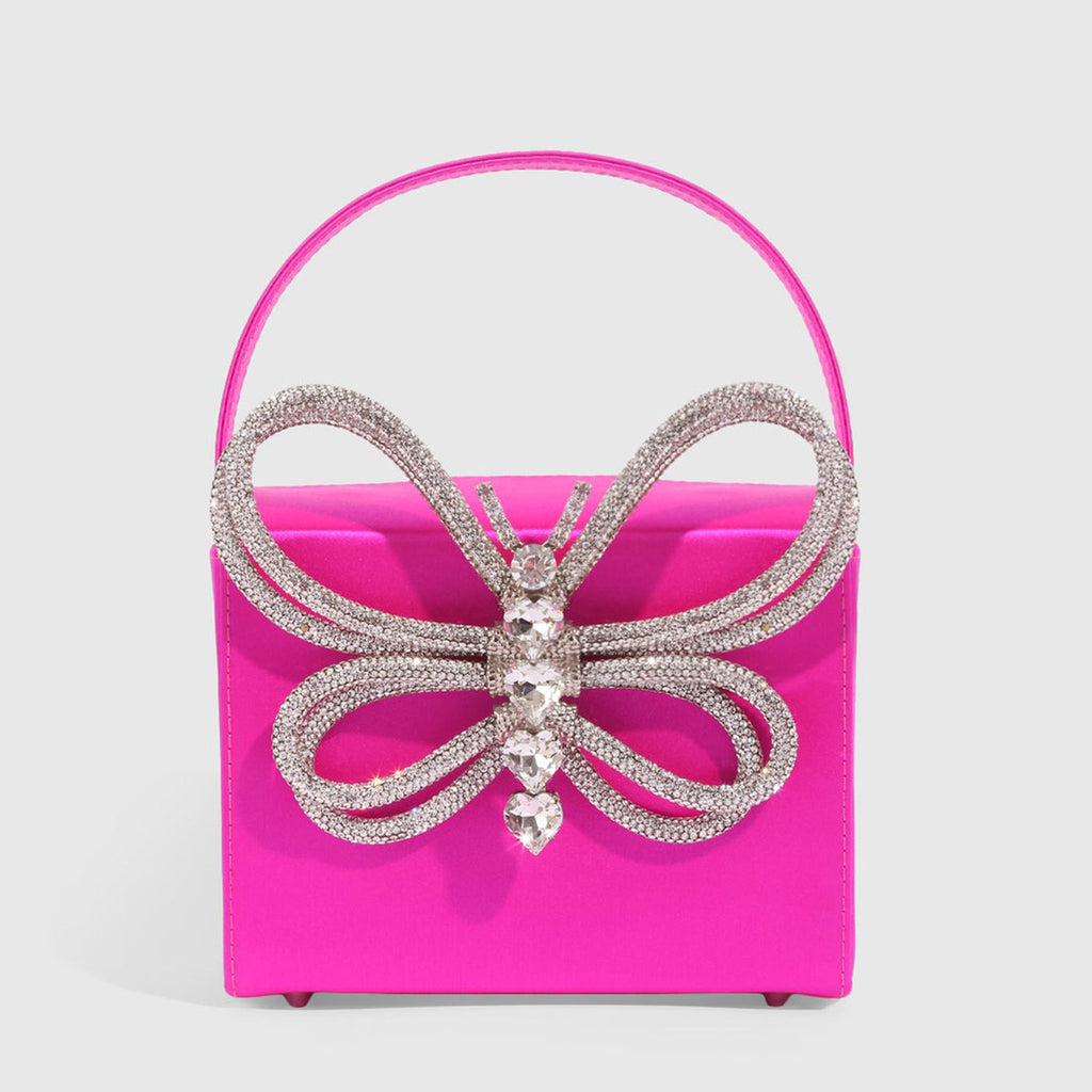 Square Butterfly Diamond One Shoulder Crossbody Handbag