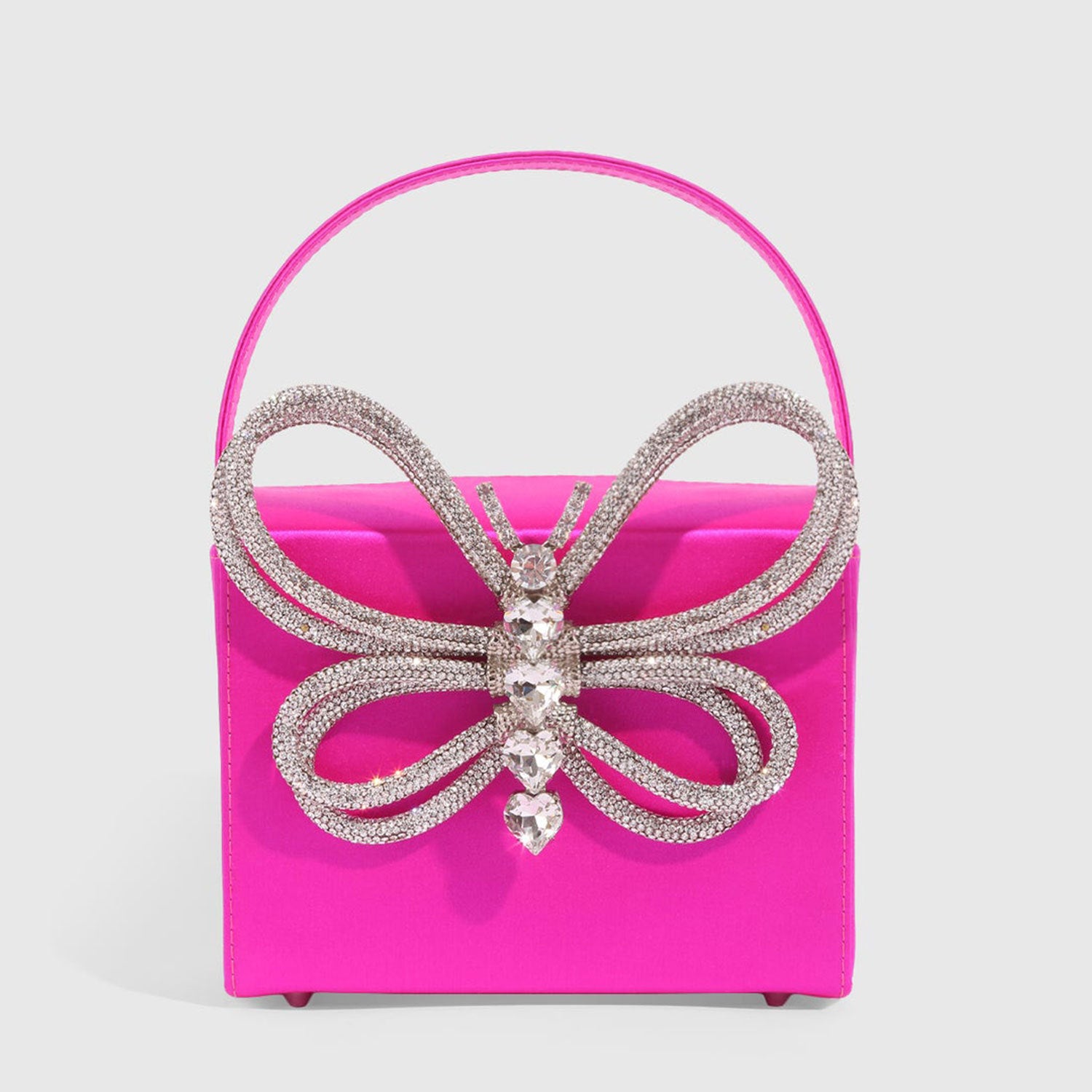 Square Butterfly Diamond One Shoulder Crossbody Handbag