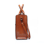 8 new color fashion handbag bag retro all-match single shoulder bag simple oil wax portable Tote Bag