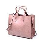 8 new color fashion handbag bag retro all-match single shoulder bag simple oil wax portable Tote Bag