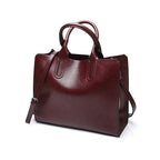 8 new color fashion handbag bag retro all-match single shoulder bag simple oil wax portable Tote Bag