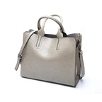 8 new color fashion handbag bag retro all-match single shoulder bag simple oil wax portable Tote Bag