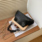 Stone Pattern Pearl One-shoulder Messenger Small Square Bag