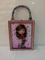 Fashion Printed Pattern Handbag Acrylic Female Bag