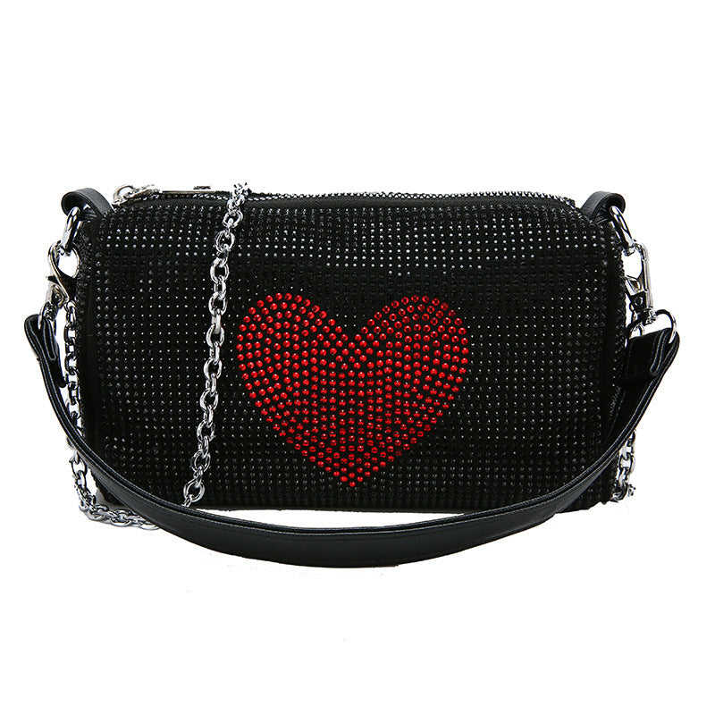 Bright Drill Love Cylinder Bag Air Chain
