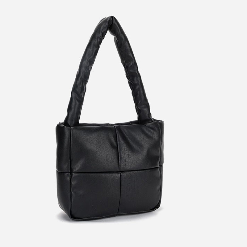Small Cute Down shoulder bag Soft Leather Rhomboid