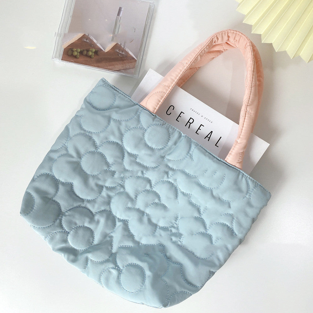 Sweet Quilted Small Flower Handbag All-match And Portable