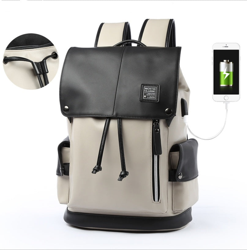 high quality PU lining polyester backpack