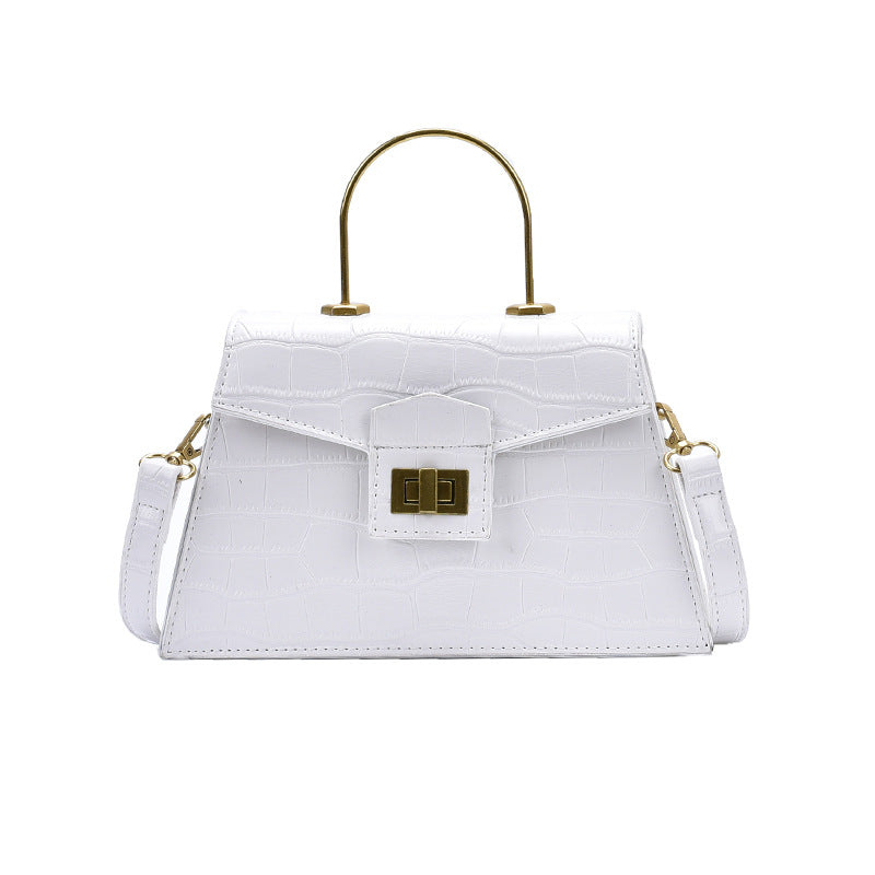 Stylish crocodile-print handbag