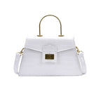 Stylish crocodile-print handbag