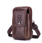 Leather Shoulder Messenger Bag Wear Belt Mobile Phone