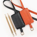 Plaid Leisure Decorative Chain Waist Bag
