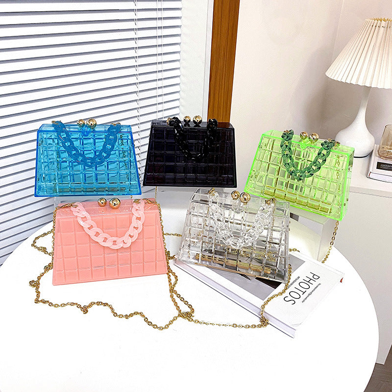 Fruit Color Literary Acrylic Portable Small Satchel