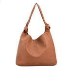 Bucket Shoulder Side Trend Simple Big Handbags PU Leather Totes