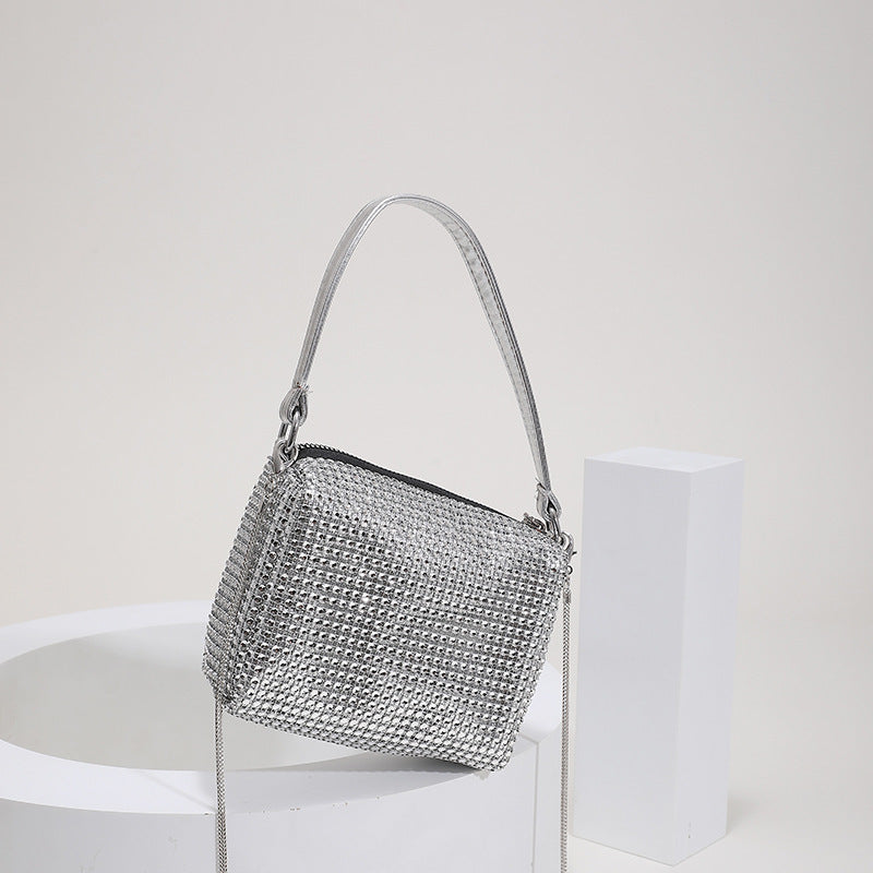 Women's Rhinestone New Fashion Chain Hand-held Messenger Bag
