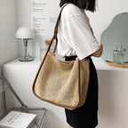 Personalized Contrast Color Summer Commuter Bag Shoulder Weave