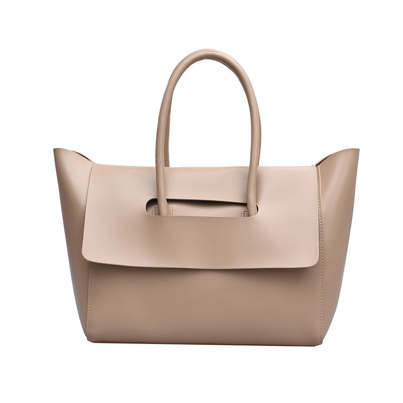 New Winter Simple Car Stitching Solid Color Tote Commuter Bag Female Western Fashion Casual One-shoulder Handbag