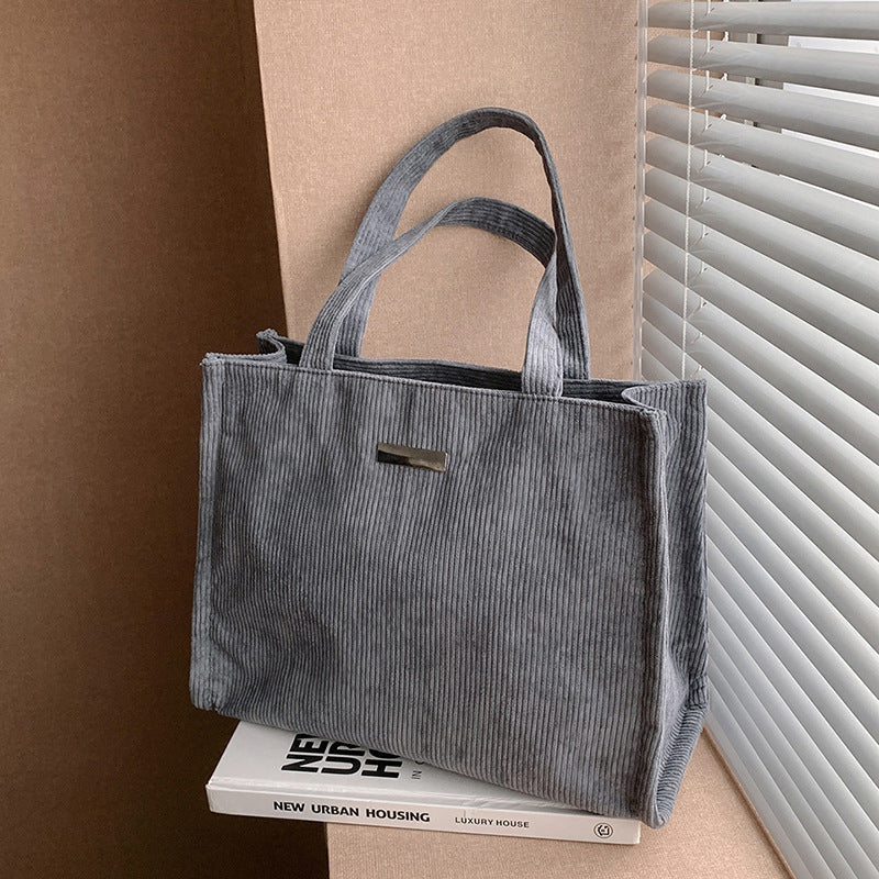 Simple And Fashionable Corduroy shoulder bag