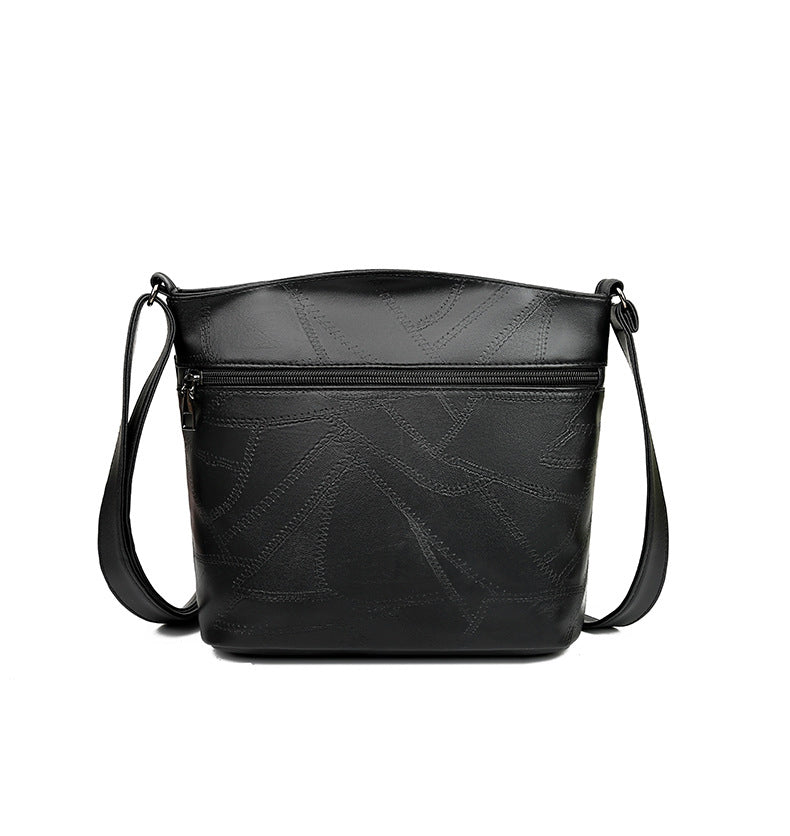 Soft Leather Textured Women's Pouches New Fashion Messenger Bag Mom crossbody Bag Middle-aged And Elderly Trendy Women's Bags