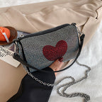 Bright Drill Love Cylinder Bag Air Chain