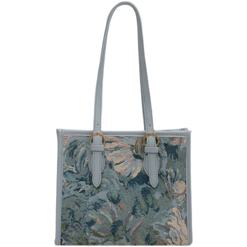 All-match One-shoulder Armpit Bag Portable Oil Painting Tote