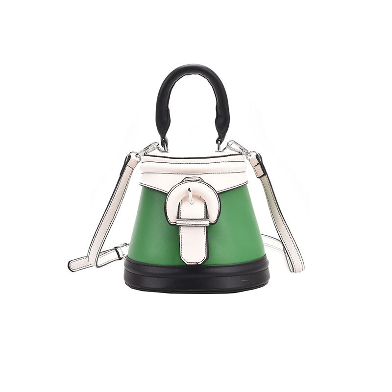 Personalized Lock Bag One Shoulder Western Style bucket bag Women's
