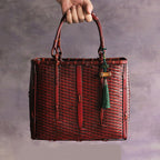 Bamboo Weaving Literary Youth Ceremony Storage Handbag