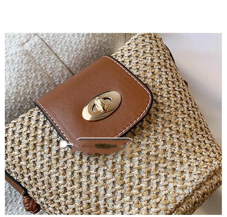 Fashion Braided Crossbody Bag Versatile Straw
