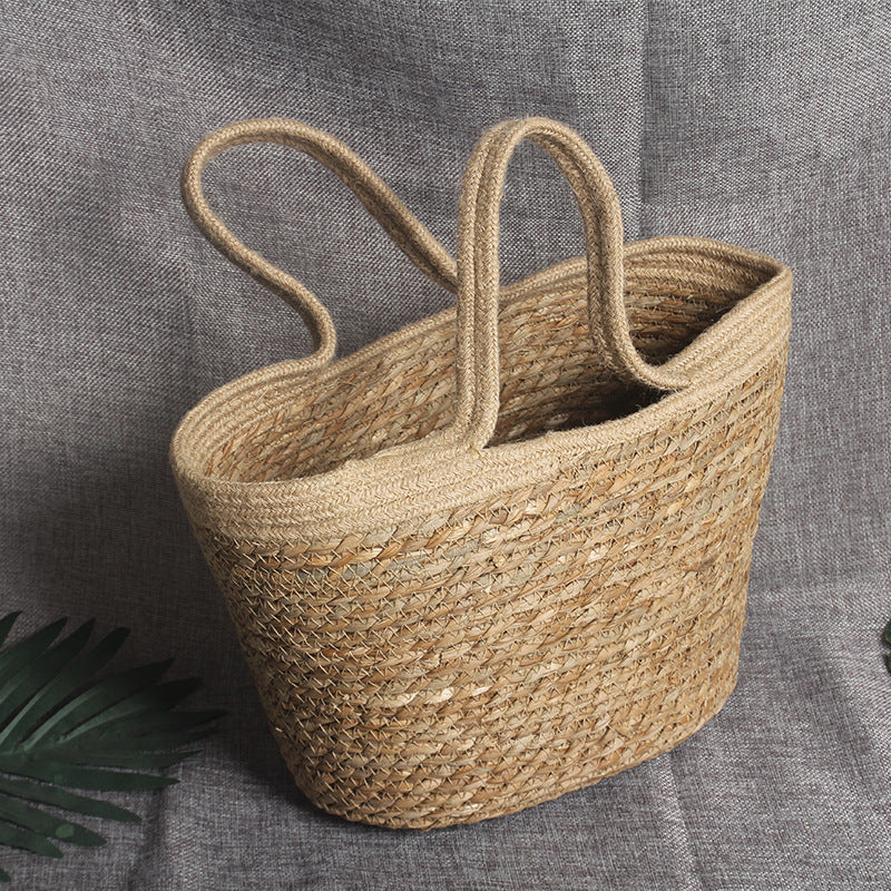 Rainbow Handbag Cotton Rope Handmade Straw Woven