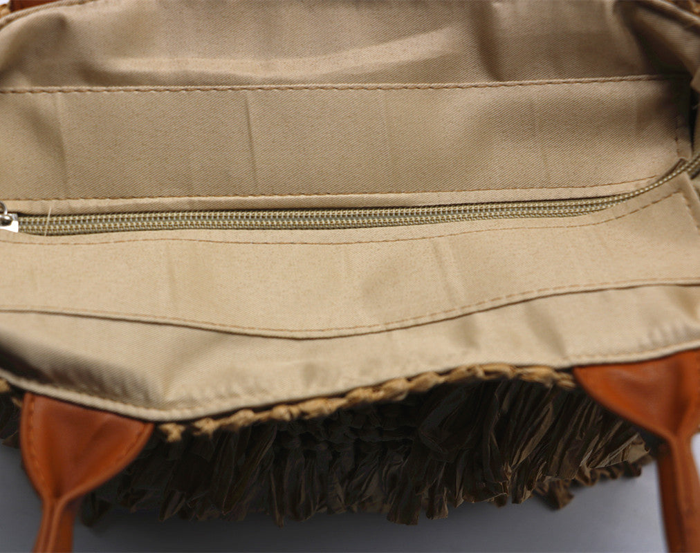 Women's Woven One Shoulder Messenger HandBag