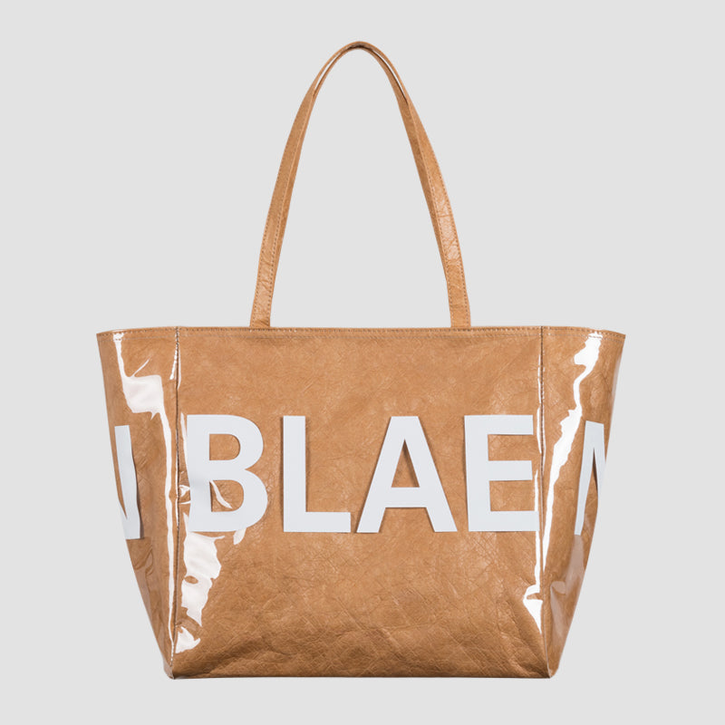Women's Pvc Kraft Paper Large Capacity New Shoulder shopping bag