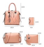 Four-piece Female Bag With Tassel Portable Picture handBag