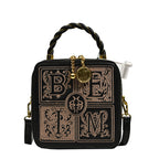 Versatile One Shoulder Crossbody Embroidered Small Square Bag