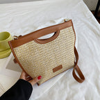 Straw Simple Shoulder Tote Bag