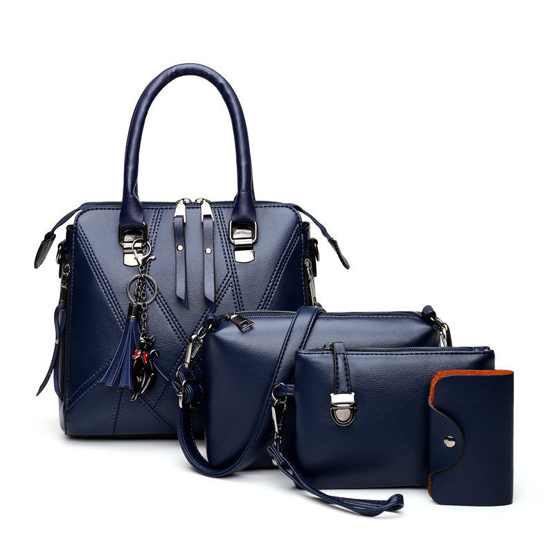 Four-piece Female Bag With Tassel Portable Picture handBag