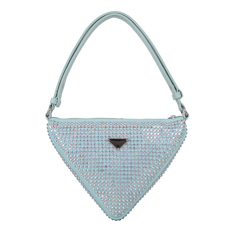 Women's New Fashion Texture Full Diamond One-shoulder Diagonal Bag
