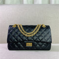 New Top Layer Cowhide Bursting Cracked Rhombus Women's shoulder Bag