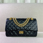 New Top Layer Cowhide Bursting Cracked Rhombus Women's shoulder Bag