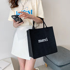 Felt One Shoulder Women's Retro Fashion Simple shopping bag