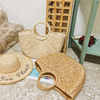 Seaside Holiday Woven One Shoulder All Match Straw handBag