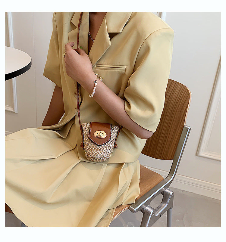 Fashion Braided Crossbody Bag Versatile Straw