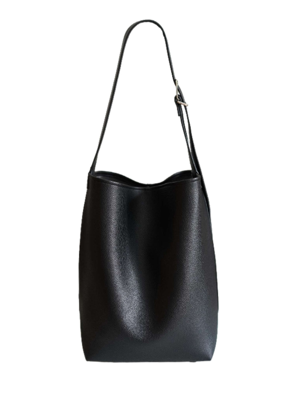 Large Capacity Solid Color Simple Lychee Pattern shoulder Bag