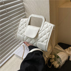 Lattice Chain Shoulder Slung Portable Small Square Bag
