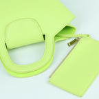 Sheepskin Solid Color Vegetable Basket Crossbody Bag