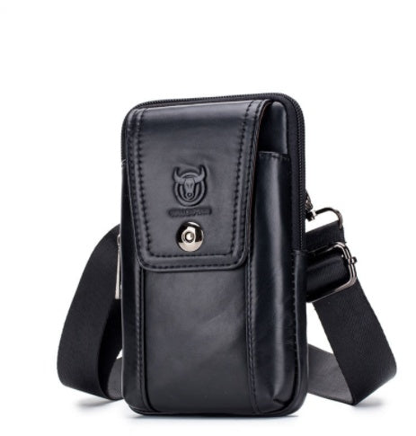 Leather Shoulder Messenger Bag Wear Belt Mobile Phone