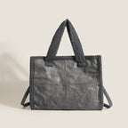 High-capacity Tote Lamb Wool Premium Casual Handheld Splice Wool Bag