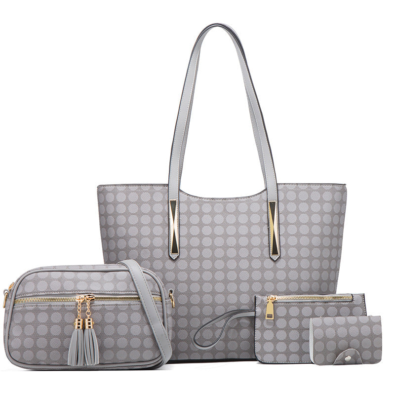 Fashion Polka Dot Four-piece Mother-in-law Bag With Tassel shoulder bag