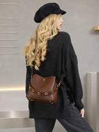 New Women's Fashion Top Layer Leather Hand-held Messenger crossbodyBag