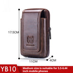 Leather Shoulder Messenger Bag Wear Belt Mobile Phone