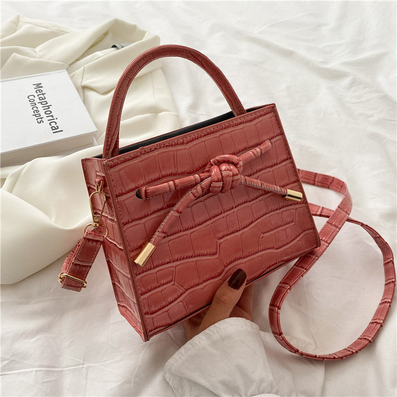 New Style Single Shoulder Messenger Bag Female Mori Stone Pattern